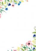 [16431367800] Designblatt A4 210x297 mm 'Wildblüten' 100 g/qm